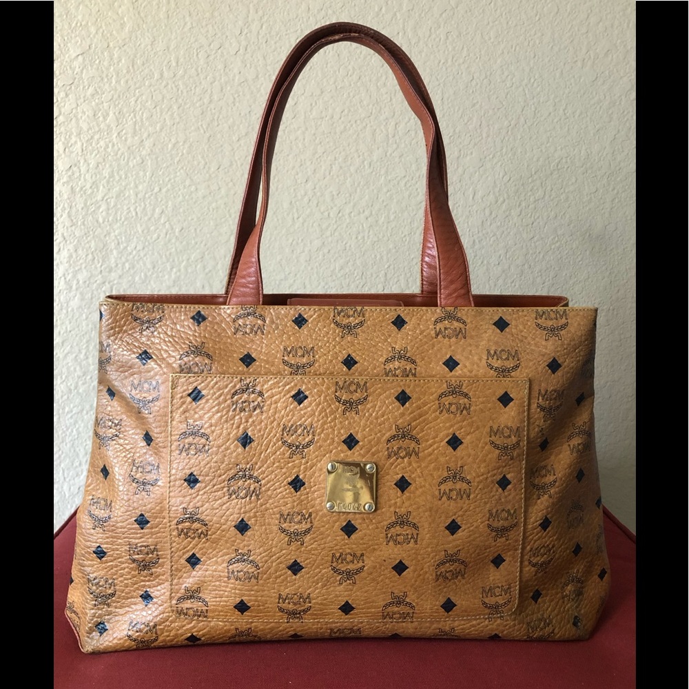 MCM Brown and Black Tote Bag